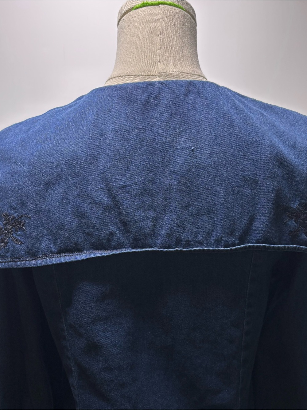 & Other Stories Blue Denim Button-Down Sailor Collar Shirt Size 4 - Picture 5 of 12